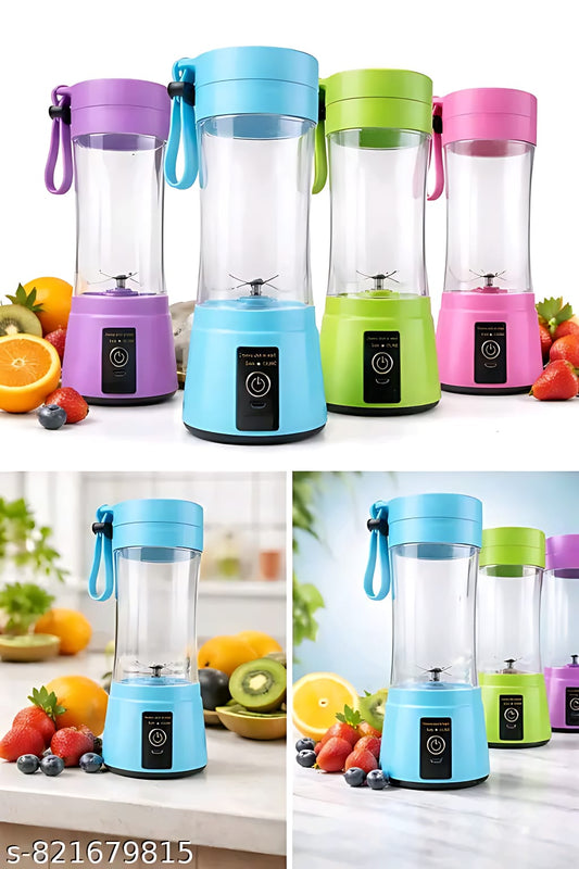Portable USB Rechargeable Juicer Blender Bottle | Mini Smoothie Maker for Juice, Shake & Travel (6 Blades)